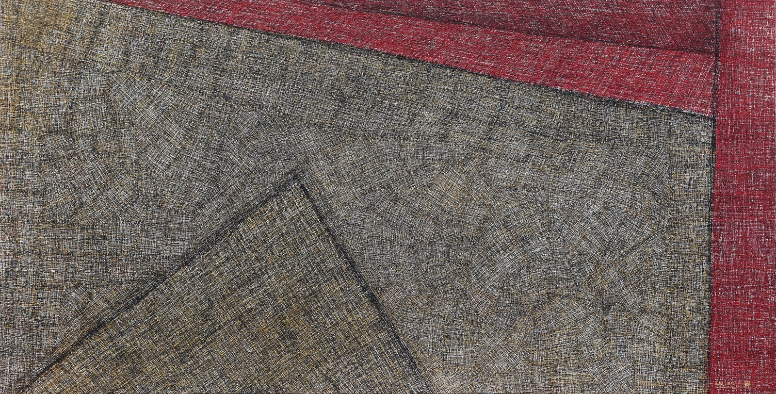 Song Yulin, Eighteen Beats — Pyramid Under the Crane Arm, acrylic on canvas, 200 × 391 cm, 2010