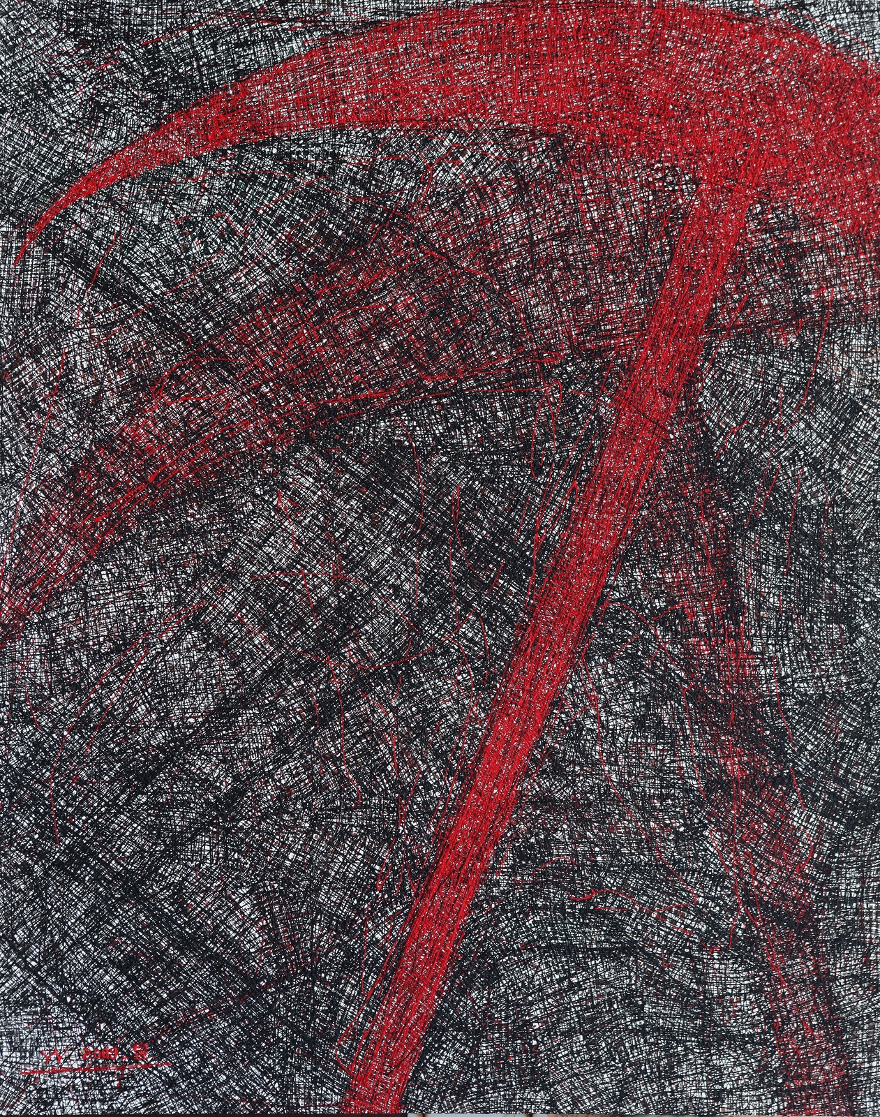 Song Yulin, Eighteen Beats — Relentless Pickaxe, acrylic on canvas, 200 × 160 cm, 2009–2010