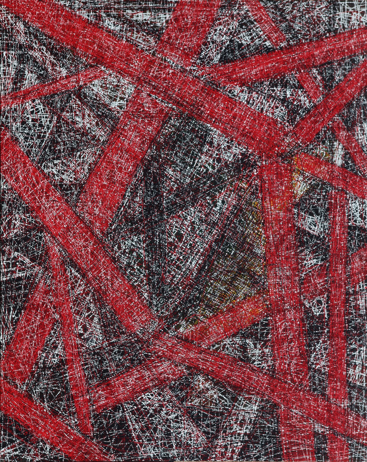 Song Yulin, Eighteen Beats — Sunroom Without Sunlight, acrylic on canvas, 200 × 160 cm, 2010