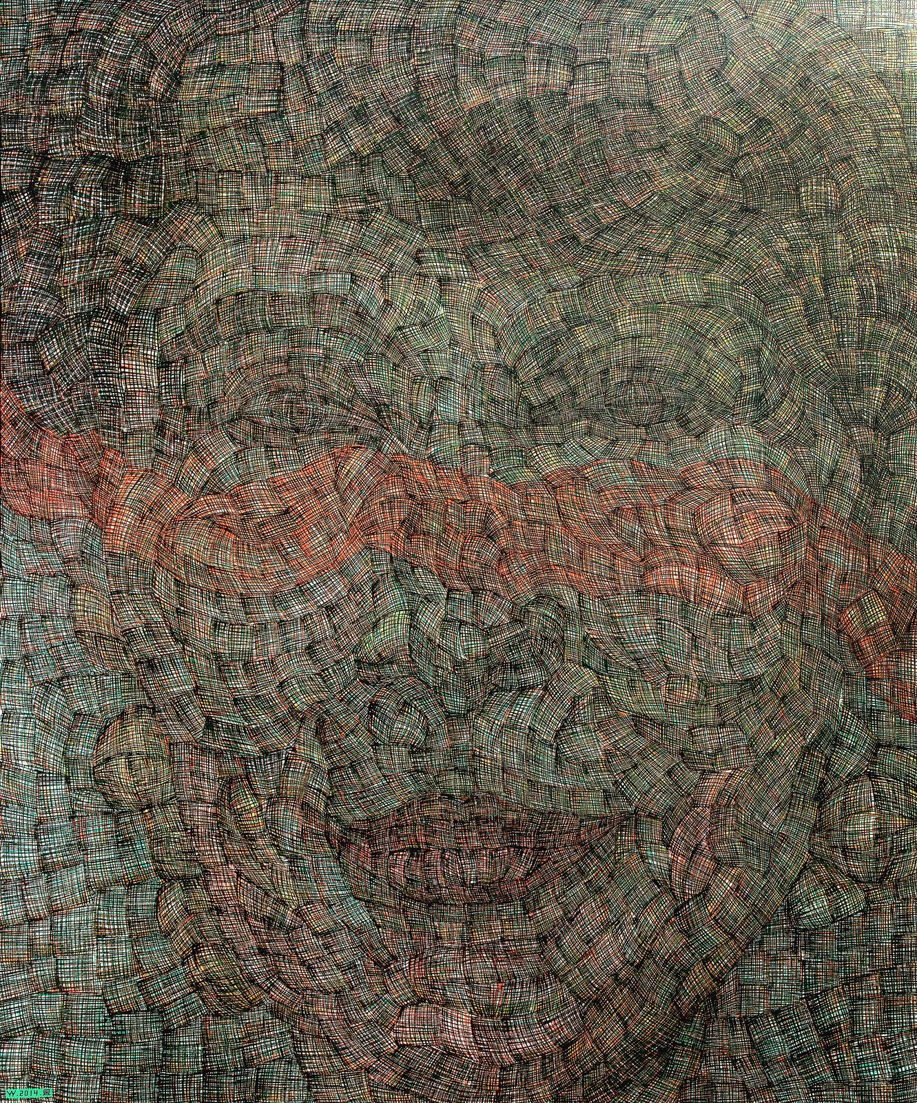 Song Yulin, Formatting — Aung San Suu Kyi, acrylic on canvas, 180 × 155 cm, 2015