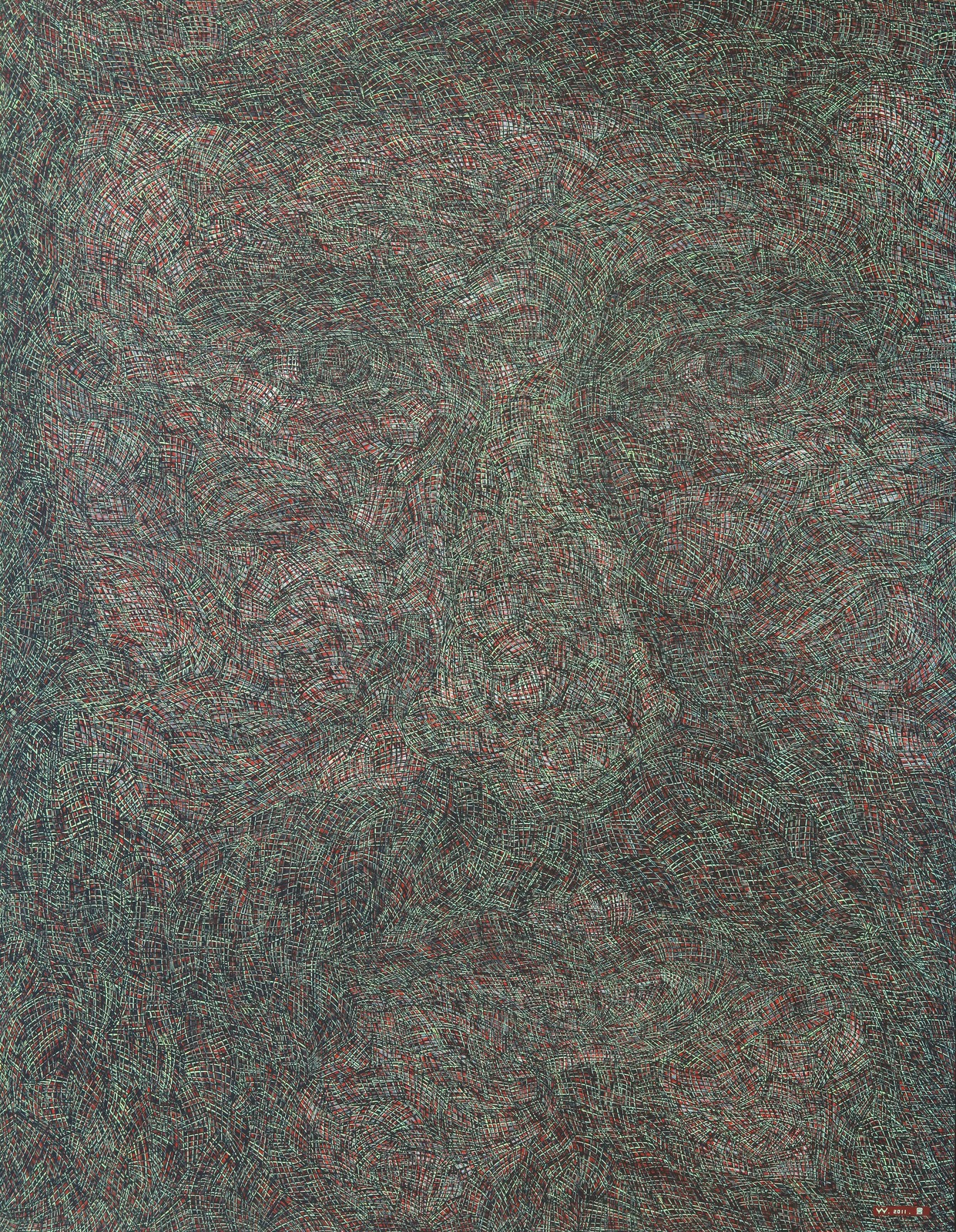 Song Yulin, Formatting — Beard, acrylic on canvas, 200 × 155 cm, 2011