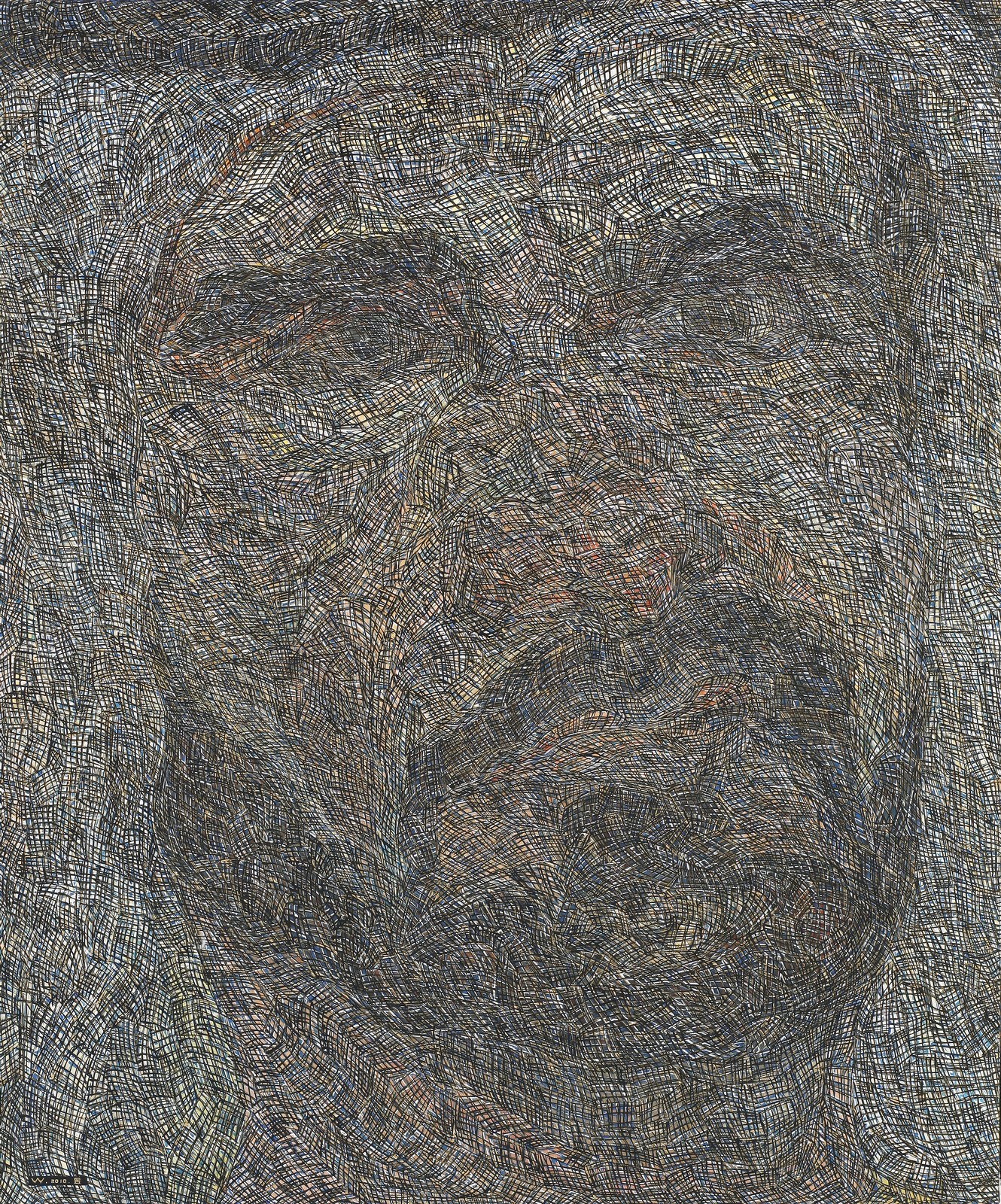 Song Yulin, Formatting — Chief, acrylic on canvas, 180 × 150 cm, 2010