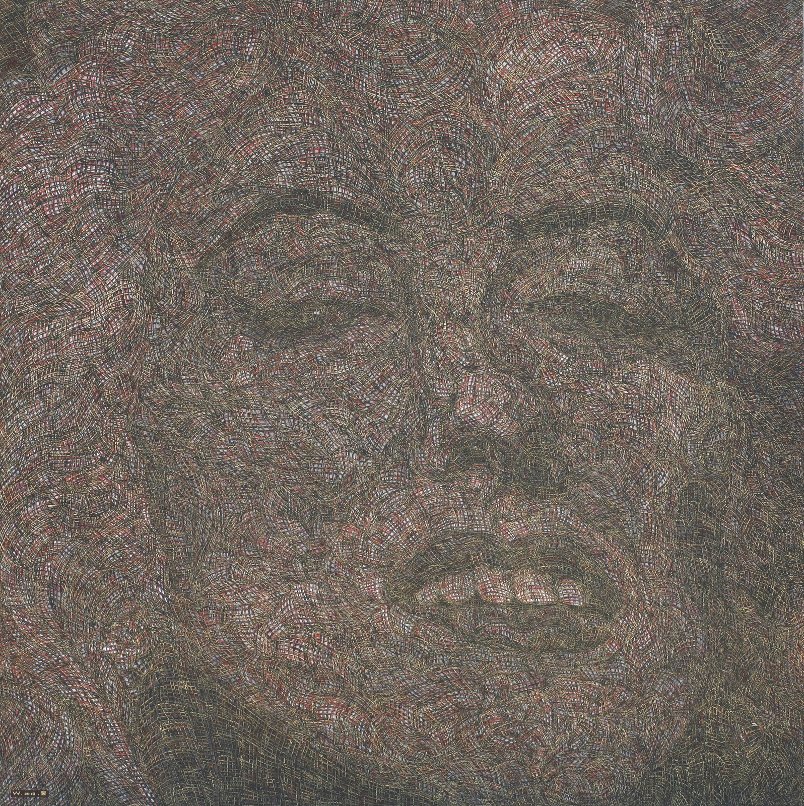 Song Yulin, Formatting — Goddess, acrylic on canvas, 200 × 200 cm, 2010