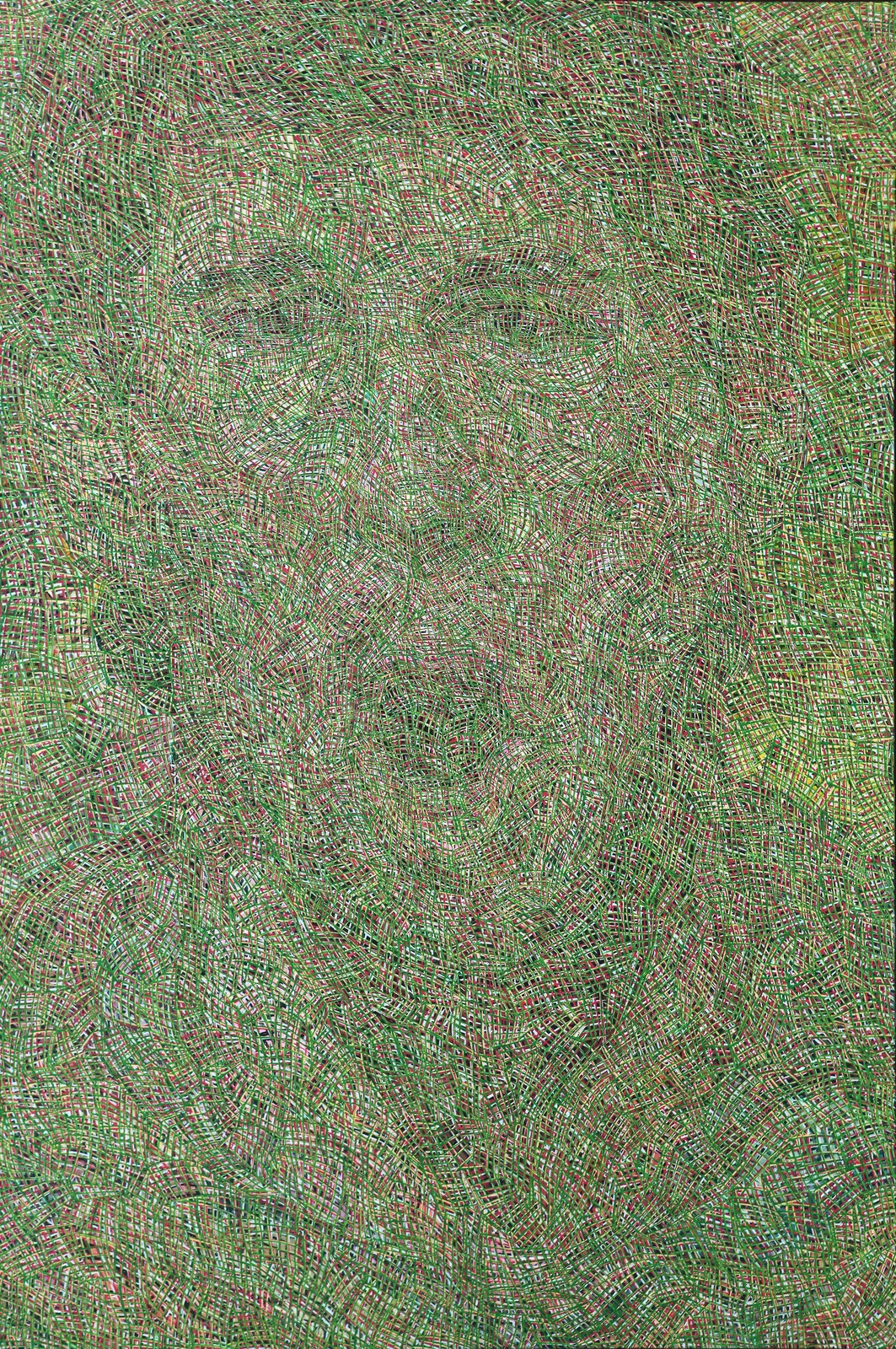Song Yulin, Formatting — Messi, acrylic on canvas, 180 × 120 cm, 2010