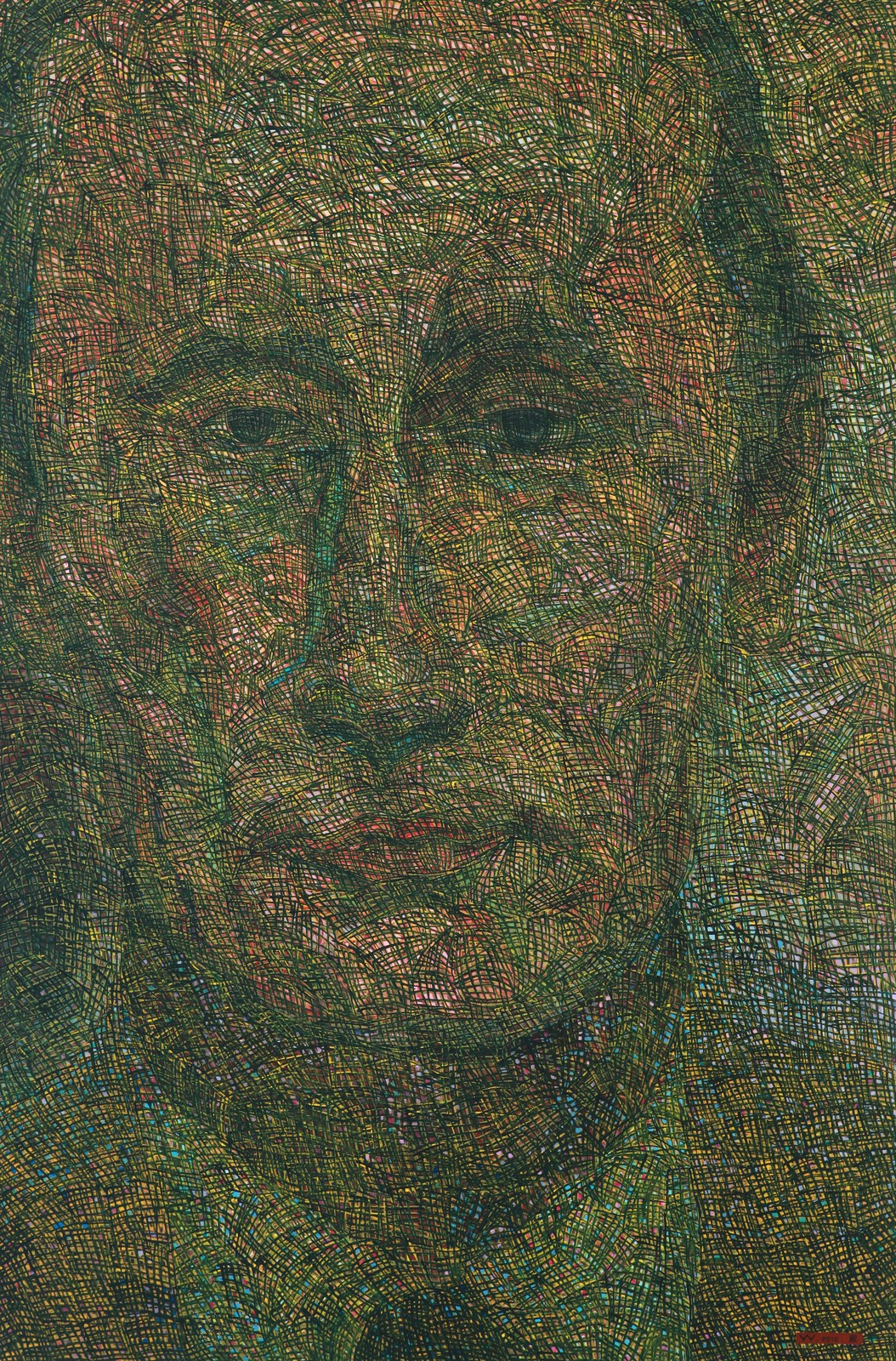Song Yulin, Formatting — Putin, acrylic on canvas, 180 × 120 cm, 2010