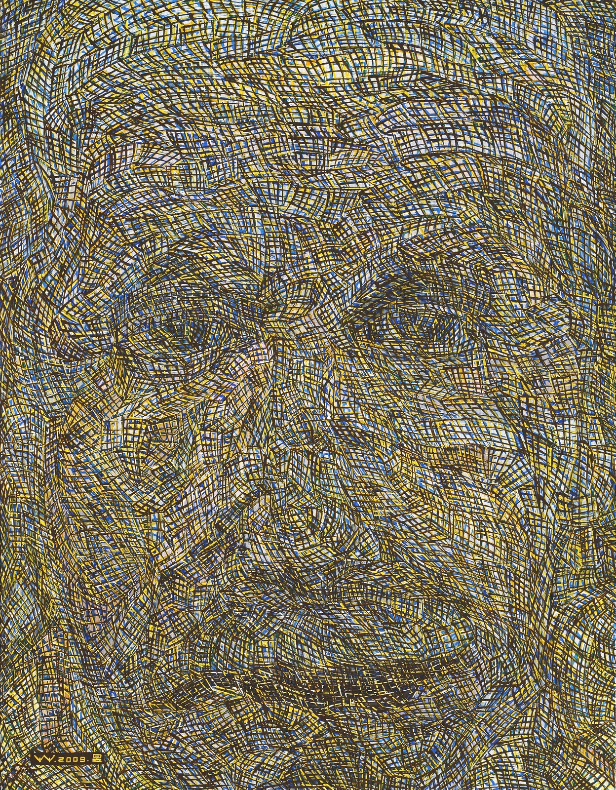 Song Yulin, Formatting — Einstein, acrylic on canvas, 90 × 70 cm, 2009