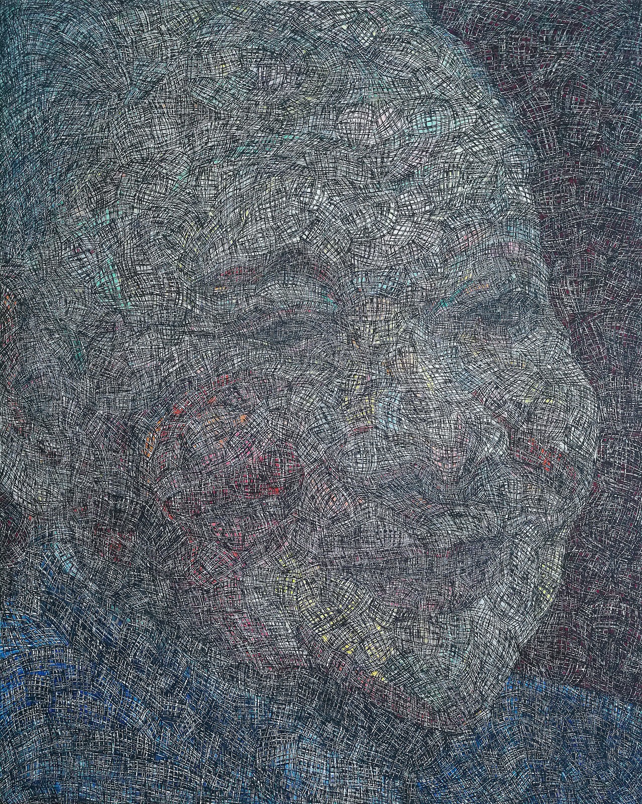 Song Yulin, Formatting — Fellow Villager, acrylic on canvas, 250 × 200 cm, 2018