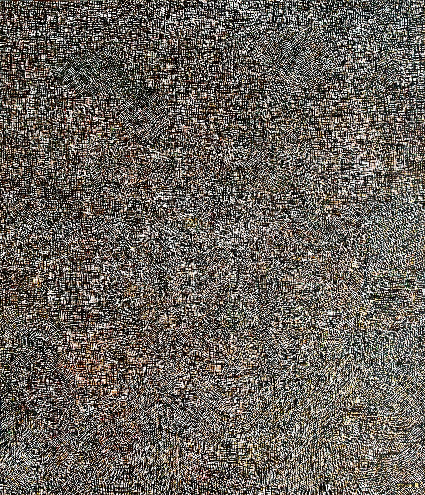 Song Yulin, Formatting — Bronze Age, acrylic on canvas, 180 × 155 cm, 2008