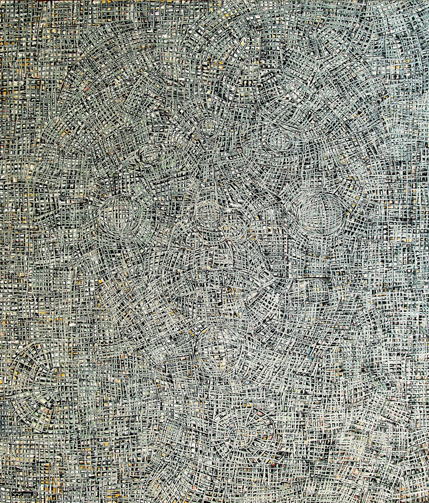Song Yulin, Formatting — Silver Age, acrylic on canvas, 180 × 155 cm, 2008