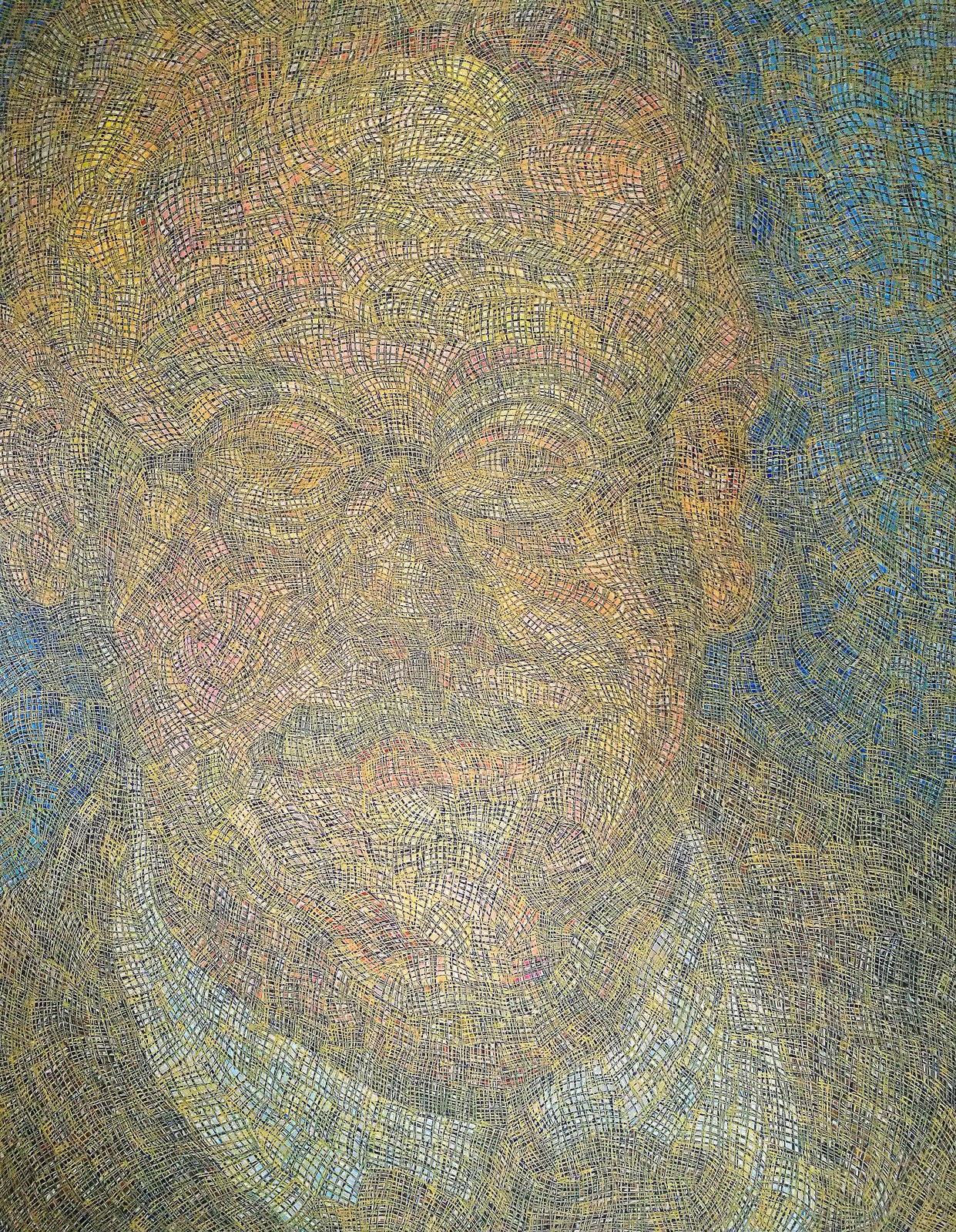 Song Yulin, Formatting — Golden Generation, acrylic on canvas, 200 × 165 cm, 2018