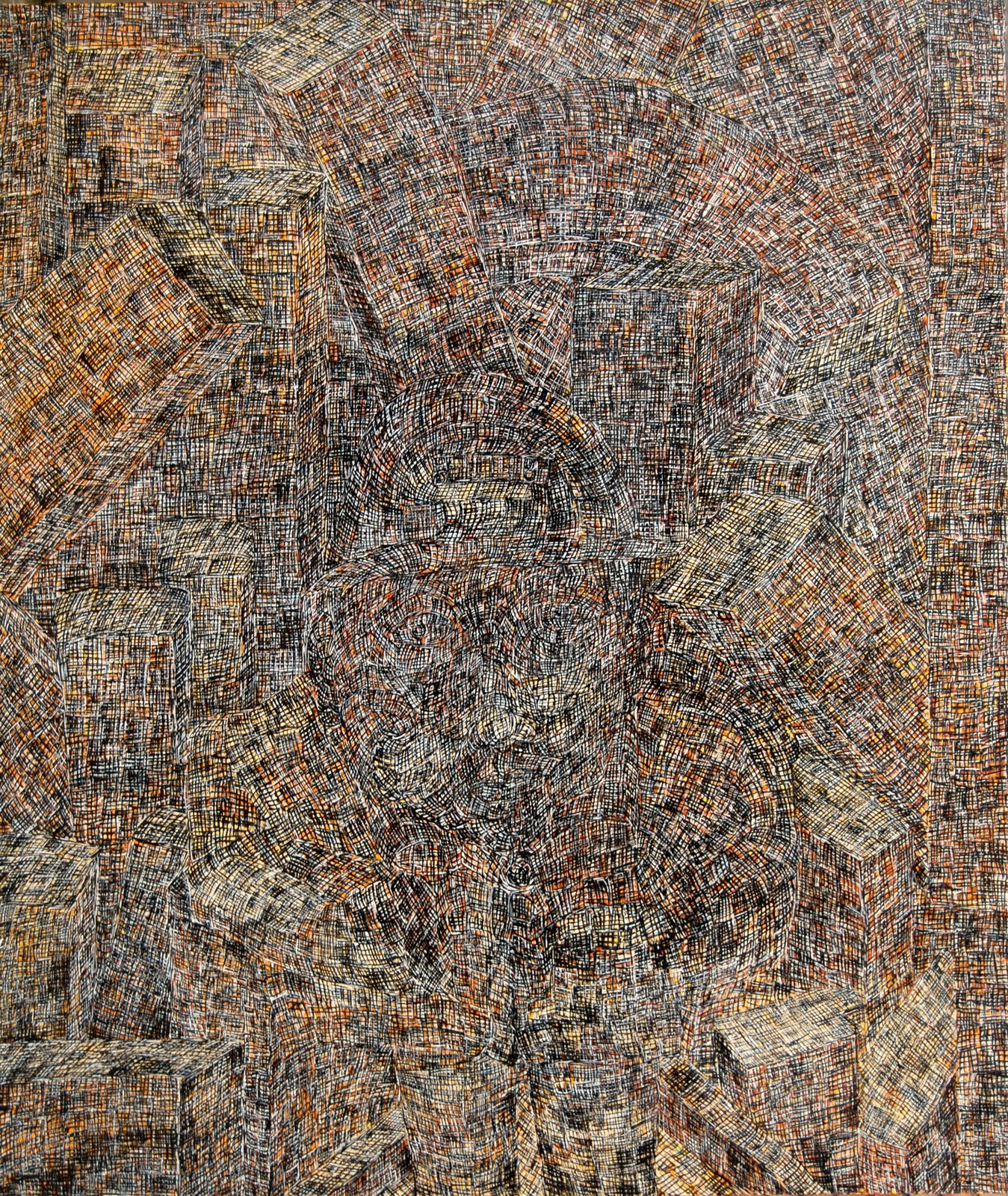 Song Yulin, Formatting — Construction Worker, acrylic on canvas, 200 × 180 cm, 2008