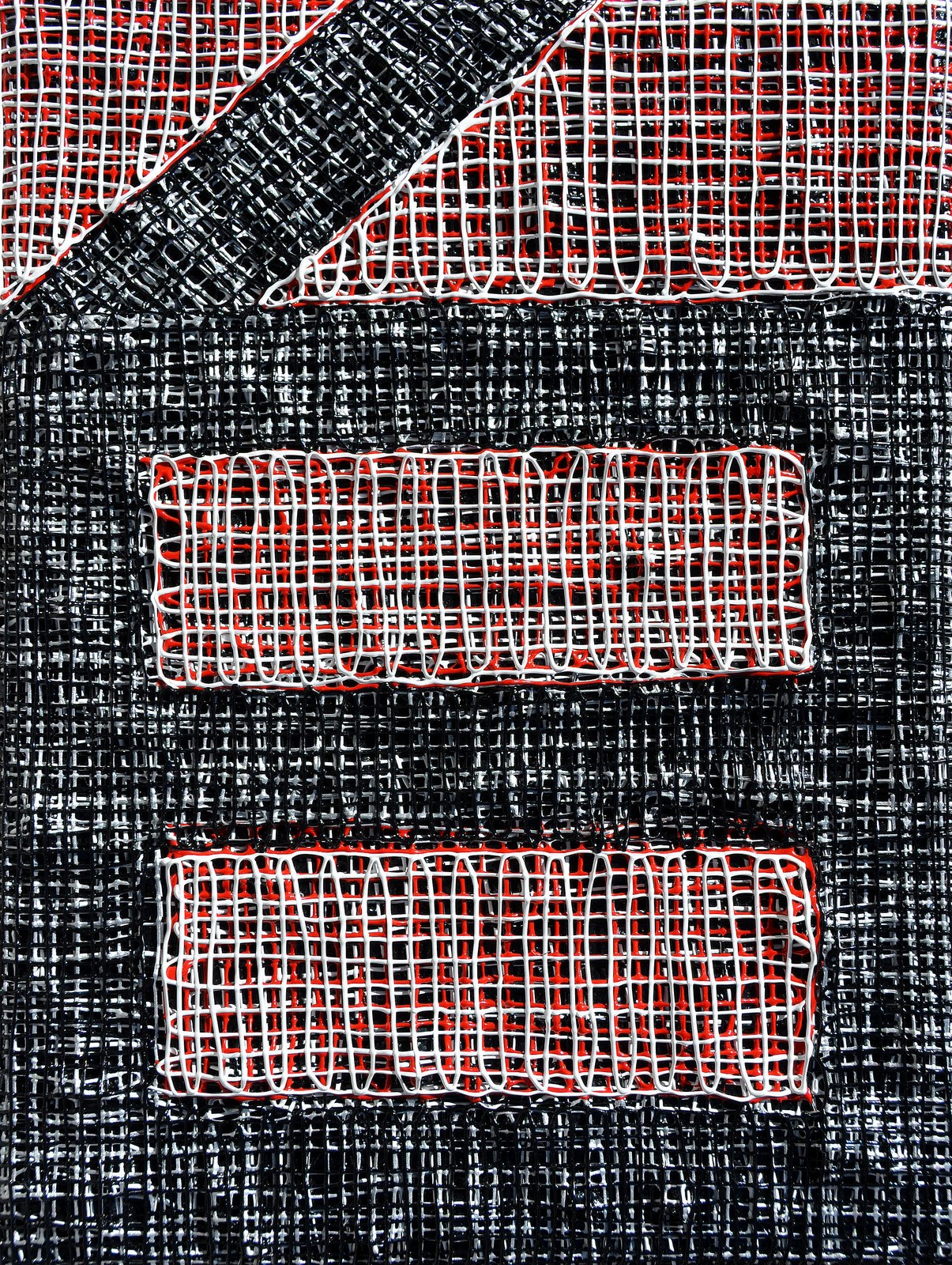 Song Yulin, Text — Black Character, acrylic on canvas, 25 × 18 cm, 2019