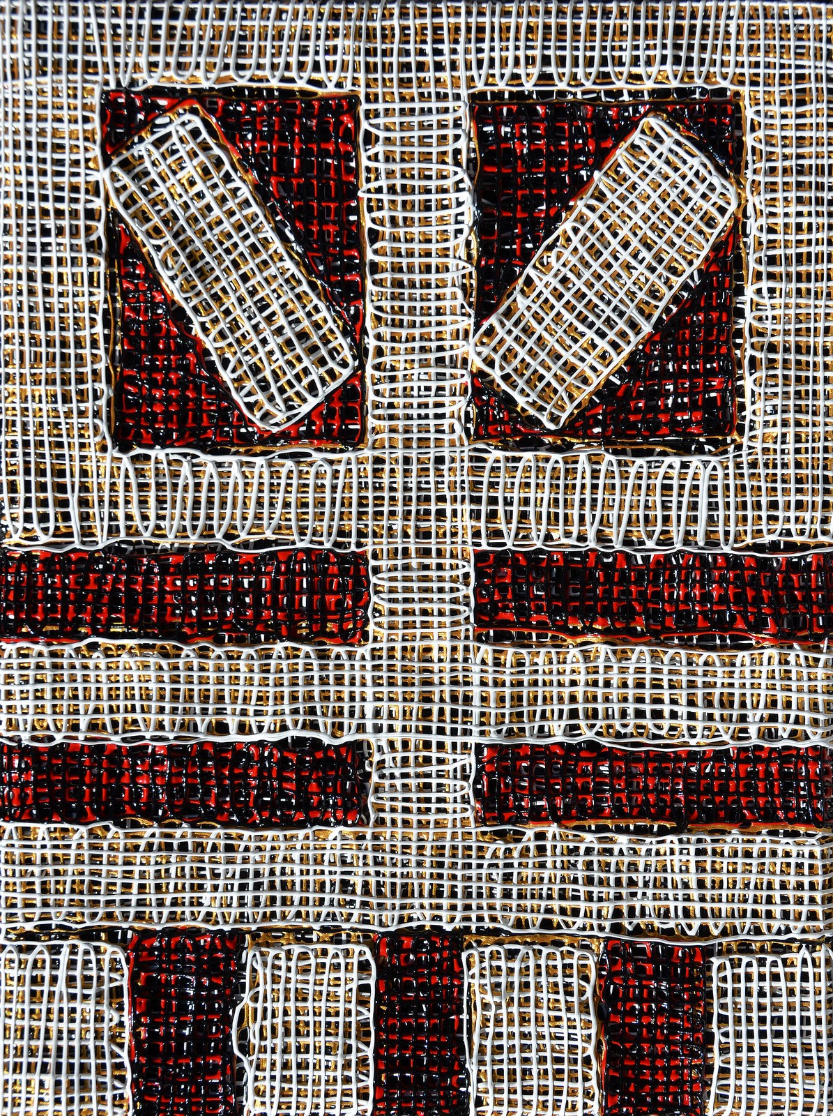 Song Yulin, Text — White Character, acrylic on canvas, 25 × 18 cm, 2019