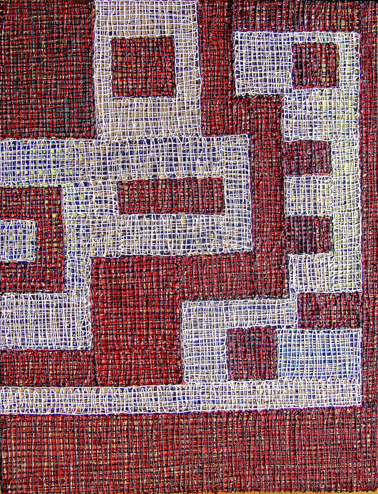 Song Yulin, Time Vortex — Angel City — Maze, acrylic on canvas, 35 × 27 cm, 2016