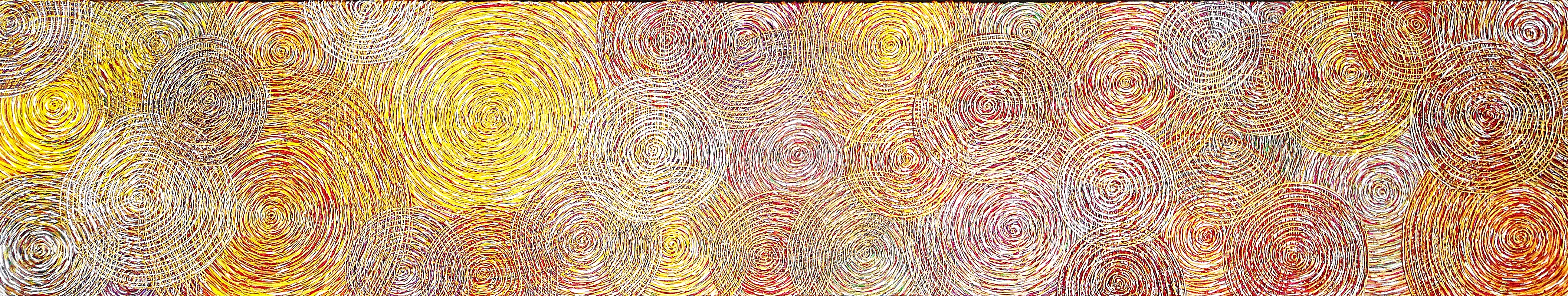 Song Yulin, Time Vortex — Eye Within 2, acrylic on canvas, 30 × 160 cm, 2018
