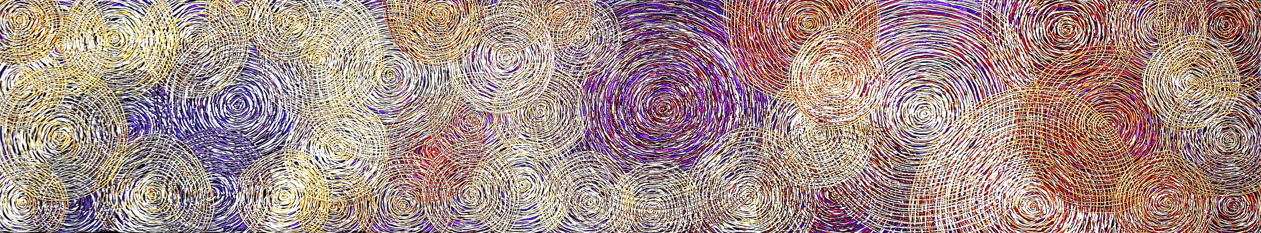 Song Yulin, Time Vortex — Eye Within 3, acrylic on canvas, 30 × 160 cm, 2018