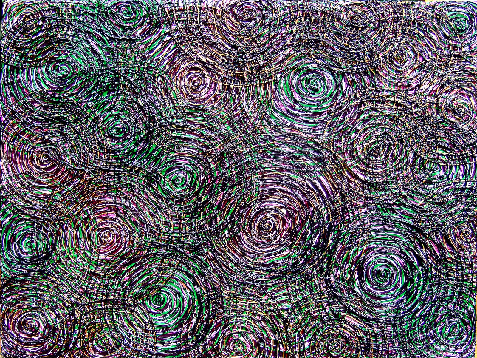 Song Yulin, Time Vortex — Time Reversal — 26 Eyes, acrylic on canvas, 30 × 40 cm, 2016