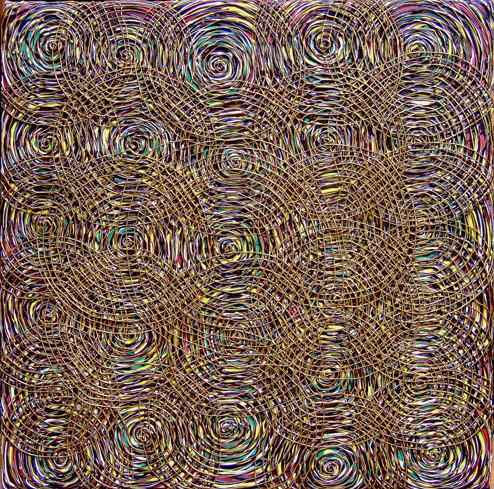 Song Yulin, Time Vortex — Golden Spiral, acrylic on canvas, 30 × 30 cm, 2016